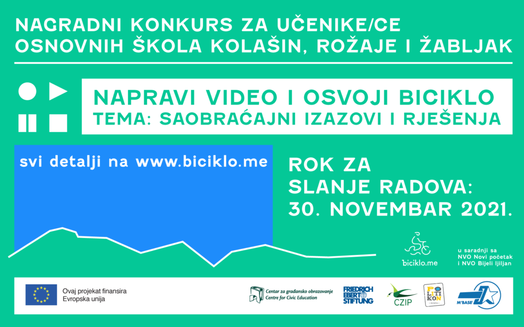 Nagradni konkurs za osnovce iz Kolašina, Rožaja i Žabljaka: Napravi video i osvoji biciklo