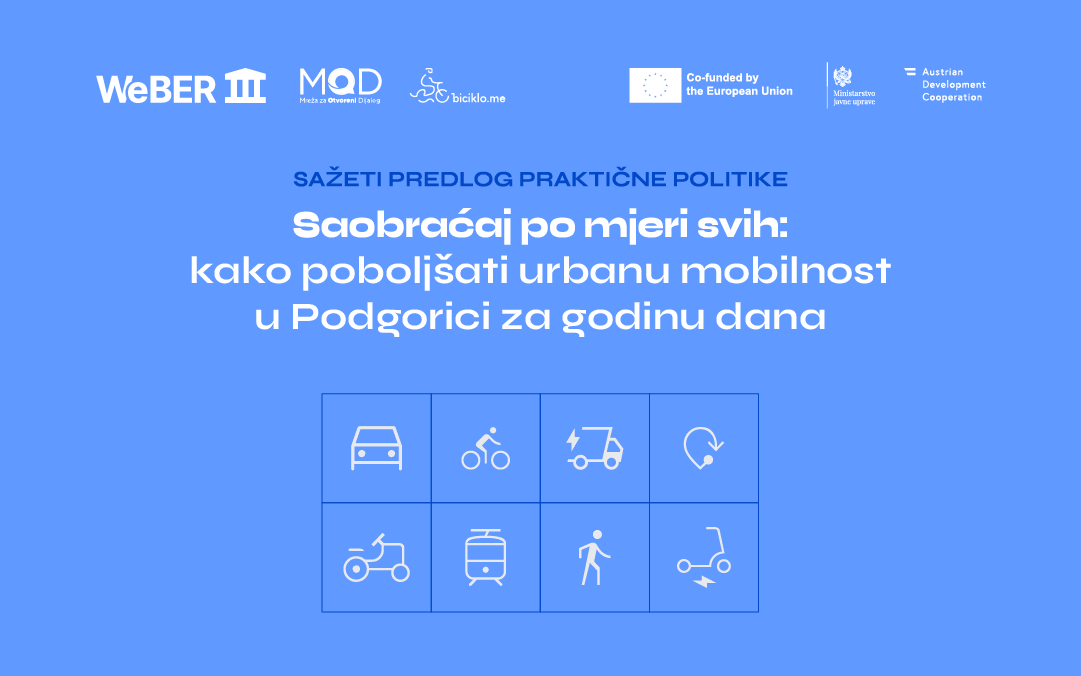 Saobraćaj po mjeri svih: kako poboljšati urbanu mobilnost u Podgorici za godinu dana