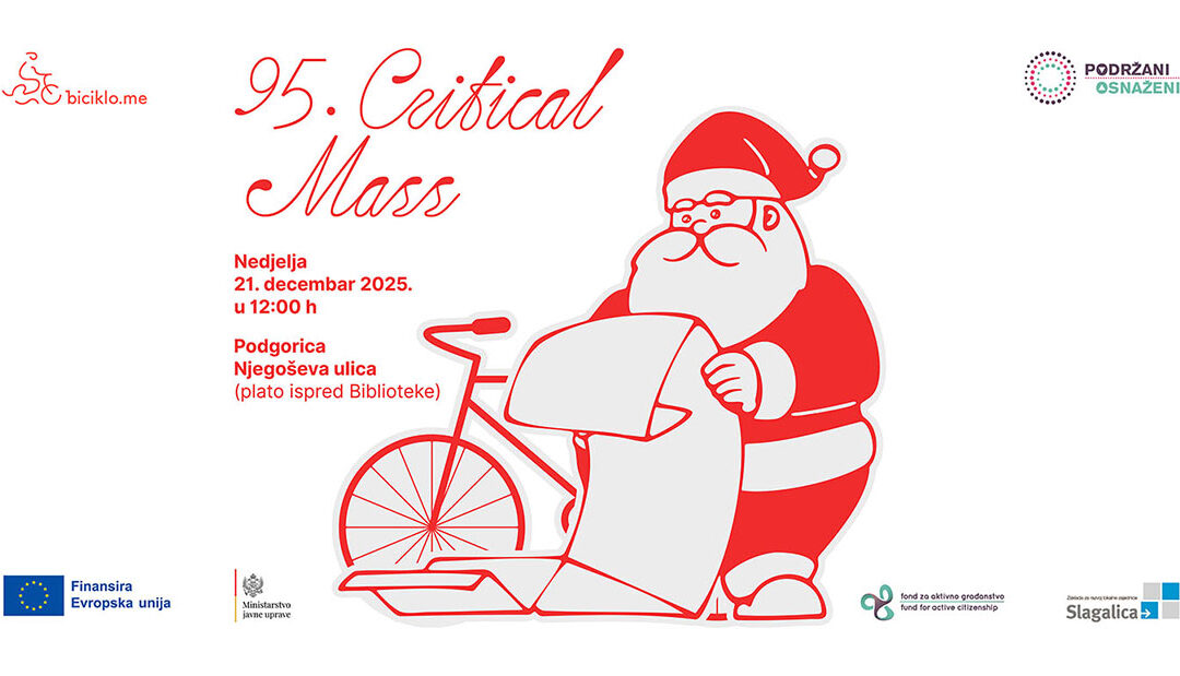 Novogodišnja biciklistička vožnja za bezbjednije i zelenije ulice Podgorice