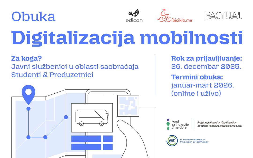 Obuka „Digitalizacija mobilnosti“ – poziv otvoren do 26. decembra
