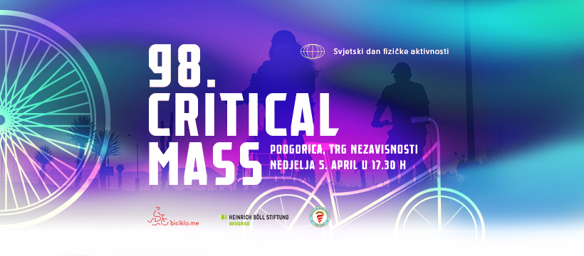 Podgorica obilježava Svjetski dan fizičke aktivnosti 98. Critical Mass vožnjom