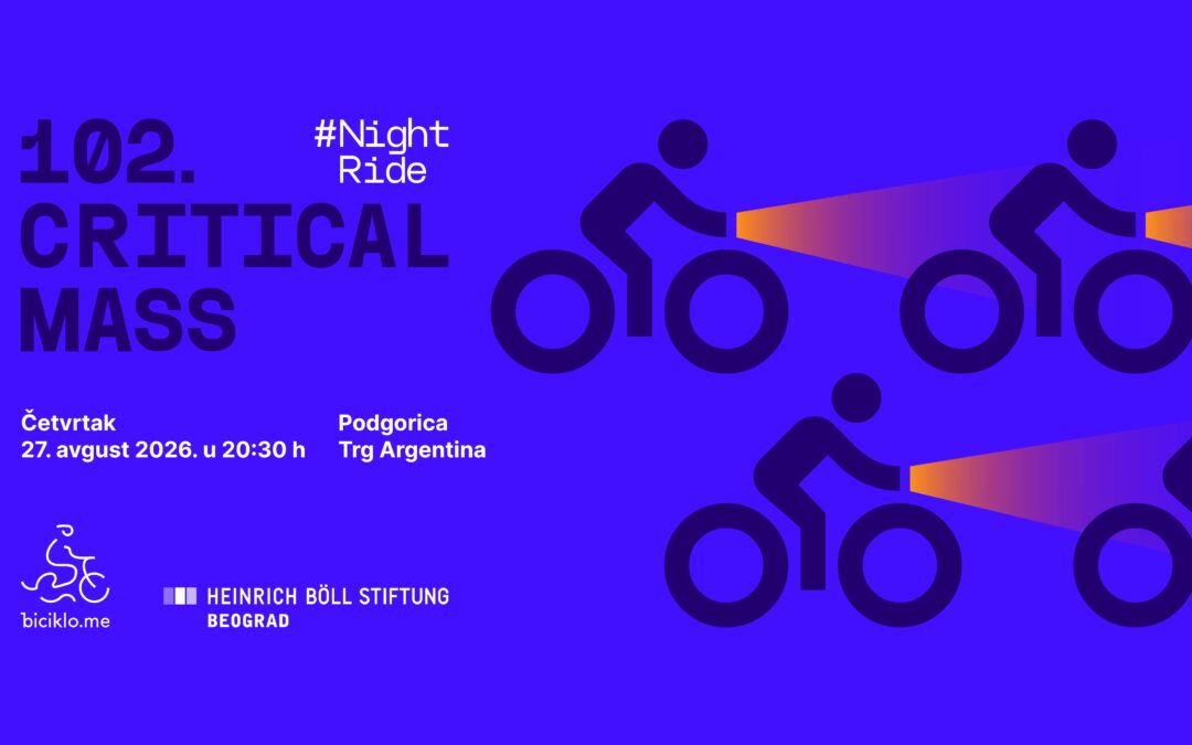 102. Critical Mass: Još jedna noćna vožnja ulicama Podgorice